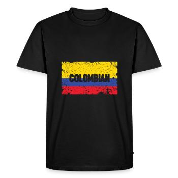 Colombie - T-shirt Premium bio Homme - noir - Devant - Nico (187cm)