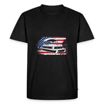 Bateau ponton Bateau Bateaux - T-shirt Premium bio Homme - noir - Devant - Nico (187cm)