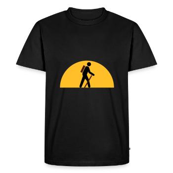 ★ Design colors changeable ★ Hikers, heavenly bodies - Men's Premium Organic T-Shirt - black - Front - Nico (187cm)