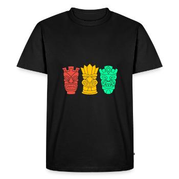 Maui Hawaï Hawaïen - T-shirt Premium bio Homme - noir - Devant - Nico (187cm)