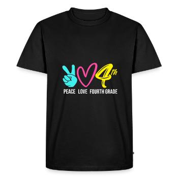 4th Grade - Men's Premium Organic T-Shirt - black - Front - Nico (187cm)