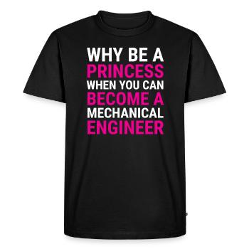Funny Mechanical Engineer Women Princess T-shirt - Men's Premium Organic T-Shirt - black - Front - Nico (187cm)