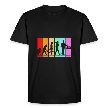 3D Druck - Männer Premium Bio T-Shirt - Schwarz - Vorne - Nico (187cm)