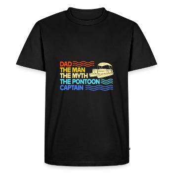 Bateau ponton Bateau Bateaux - T-shirt Premium bio Homme - noir - Devant - Nico (187cm)