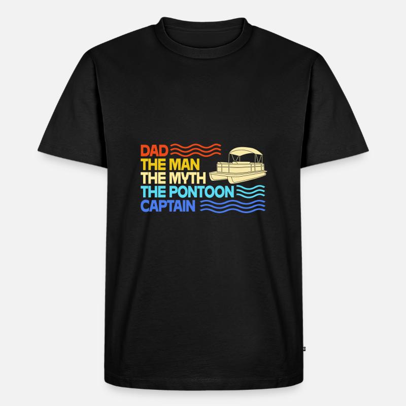 Pontonboot Boot Boote - Männer Premium Bio T-Shirt - Schwarz