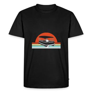 Bateau ponton Bateau Bateaux - T-shirt Premium bio Homme - noir - Devant - Nico (187cm)