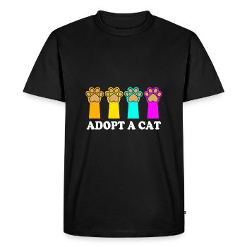 Cat Rescue Animal Rights Animal Rescue Animal Shelter - Men's Premium Organic T-Shirt - black - Front - Nico (187cm)