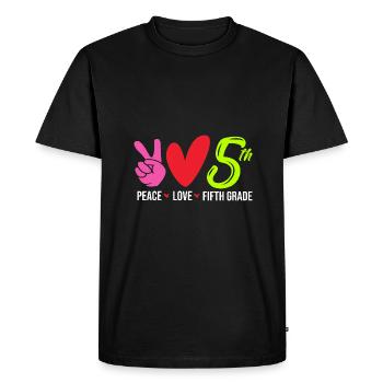 5th Grade - Men's Premium Organic T-Shirt - black - Front - Nico (187cm)