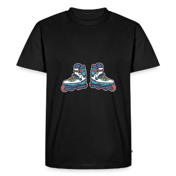 Patins à roulettes Patins à roues alignées - T-shirt Premium bio Homme - noir - Devant - Nico (187cm)