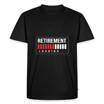 Retraité Retraité Retraité - T-shirt Premium bio Homme - noir - Devant - Nico (187cm)