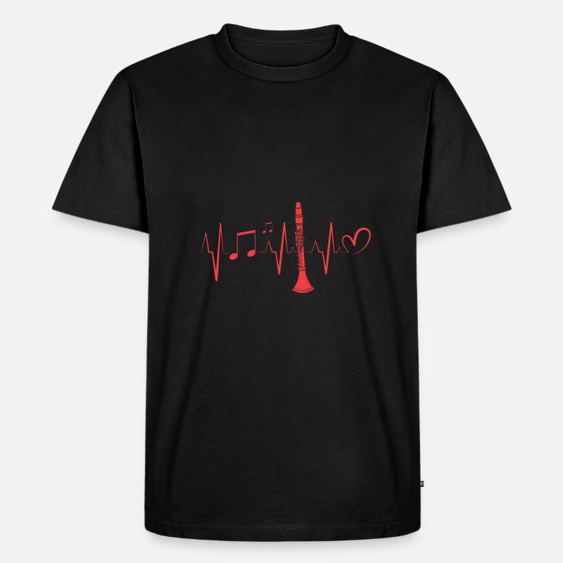 Klarinette - Männer Premium Bio T-Shirt - Schwarz