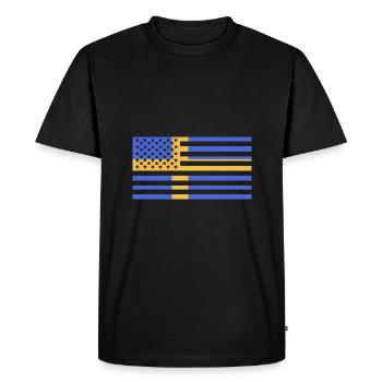 Suède Suédois - T-shirt Premium bio Homme - noir - Devant - Nico (187cm)
