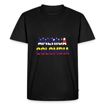 Colombie - T-shirt Premium bio Homme - noir - Devant - Nico (187cm)