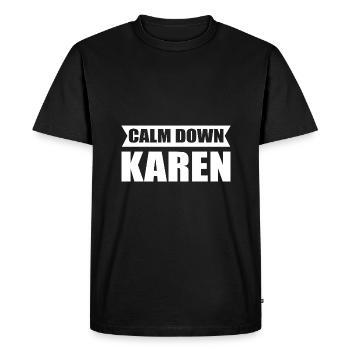 Karen - T-shirt Premium bio Homme - noir - Devant - Nico (187cm)