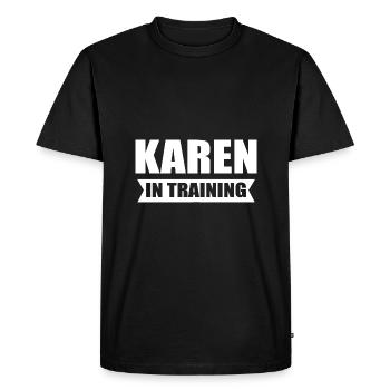 Karen - T-shirt Premium bio Homme - noir - Devant - Nico (187cm)