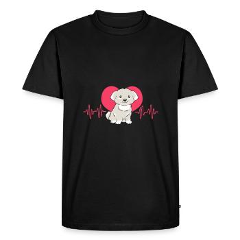 Maltese - Men's Premium Organic T-Shirt - black - Front - Nico (187cm)