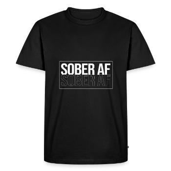 Drug-free addiction addicted - Men's Premium Organic T-Shirt - black - Front - Nico (187cm)