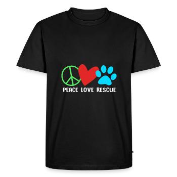 Sauvetage des animaux Droits des animaux Refuge pour animaux de sauvetage des animaux - T-shirt Premium bio Homme - noir - Devant - Nico (187cm)