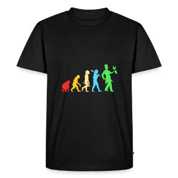 Wizard Magic Magician Evolution - Men's Premium Organic T-Shirt - black - Front - Nico (187cm)