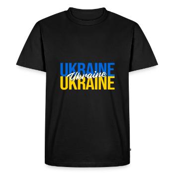 Ukraine - T-shirt Premium bio Homme - noir - Devant - Nico (187cm)