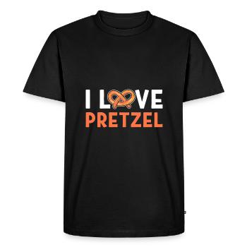 pretzel - Men's Premium Organic T-Shirt - black - Front - Nico (187cm)