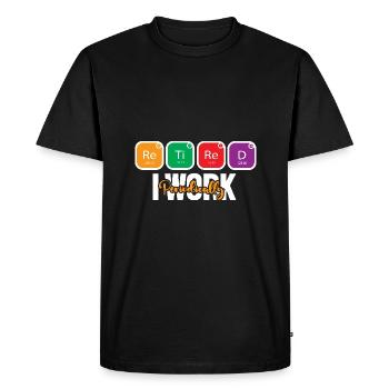 Tableau périodique - T-shirt Premium bio Homme - noir - Devant - Nico (187cm)
