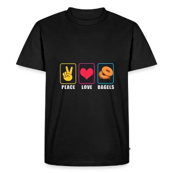 Bagel - T-shirt Premium bio Homme - noir - Devant - Nico (187cm)