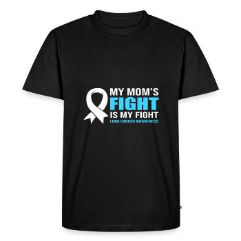 Lung Cancer Survivor Lung Mom Mom - Men's Premium Organic T-Shirt - black - Front - Nico (187cm)