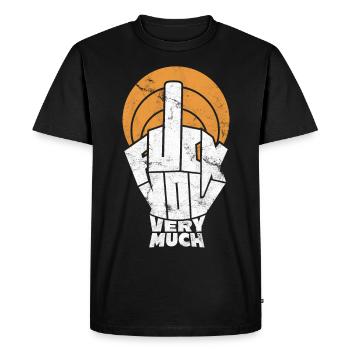 Fuck You Very Much - Signe doigt levé - T-shirt Premium bio Homme - noir - Devant - Nico (187cm)