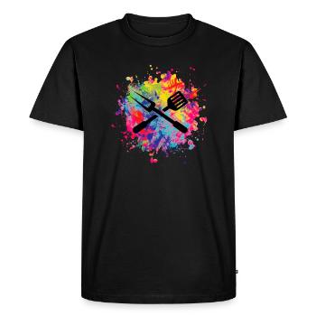 Grill Master - Men's Premium Organic T-Shirt - black - Front - Nico (187cm)