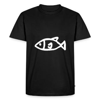 Fish Sketch Drawing - Men's Premium Organic T-Shirt - black - Front - Nico (187cm)