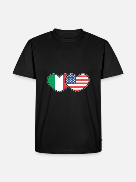Italien - Männer Premium Bio T-Shirt - Schwarz