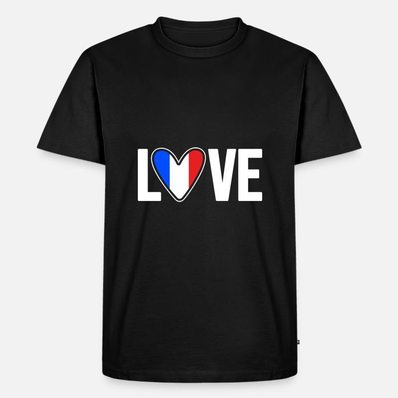 Frankreich - Männer Premium Bio T-Shirt - Schwarz