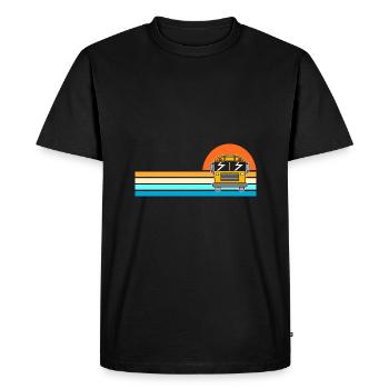 School Bus Driver School Bus - Men's Premium Organic T-Shirt - black - Front - Nico (187cm)