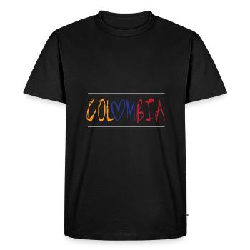 Colombie - T-shirt Premium bio Homme - noir - Devant - Nico (187cm)