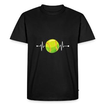 Softball Joueurs de softball - T-shirt Premium bio Homme - noir - Devant - Nico (187cm)