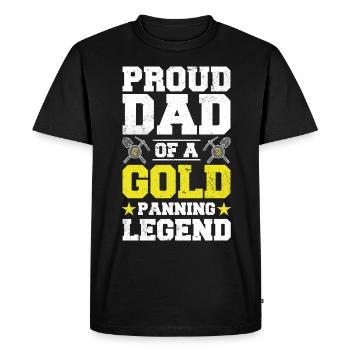 Chemises panoramiques dorées | Dons d’or miniers d’or - T-shirt Premium bio Homme - noir - Devant - Nico (187cm)