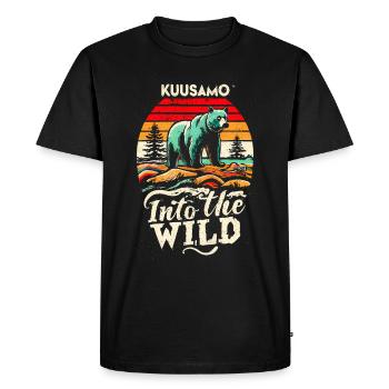 Kuusamo Finland Into The Wild #2 - Men's Premium Organic T-Shirt - black - Front - Nico (187cm)