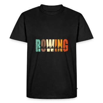 Rowing Team Rowing Rowing Rowing Boat Rowers - Men's Premium Organic T-Shirt - black - Front - Nico (187cm)