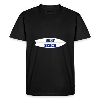 ★ Les couleurs de conception peuvent être modifiées ★ Surf Beach (planche de surf) - T-shirt Premium bio Homme - noir - Devant - Nico (187cm)