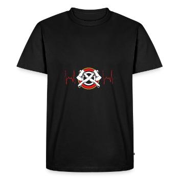 Axe Throw - Men's Premium Organic T-Shirt - black - Front - Nico (187cm)