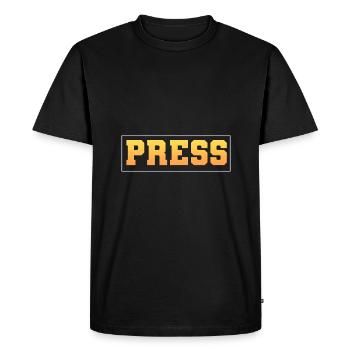 Auteur Presse (Médias) - T-shirt Premium bio Homme - noir - Devant - Nico (187cm)