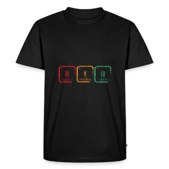 Tableau périodique - T-shirt Premium bio Homme - noir - Devant - Nico (187cm)