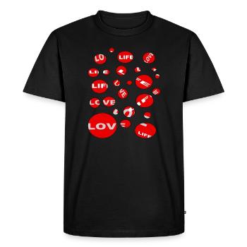 Love Life - T-shirt Premium bio Homme - noir - Devant - Nico (187cm)