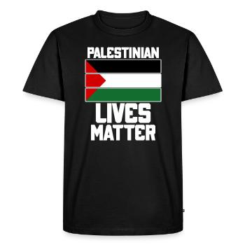 Palestinian Lives Matter | Free Palestine T-Shirt - T-shirt Premium bio Homme - noir - Devant - Nico (187cm)