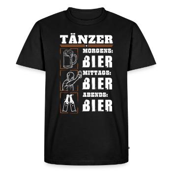 Mon quotidien de danseuse - T-shirt Premium bio Homme - noir - Devant - Nico (187cm)
