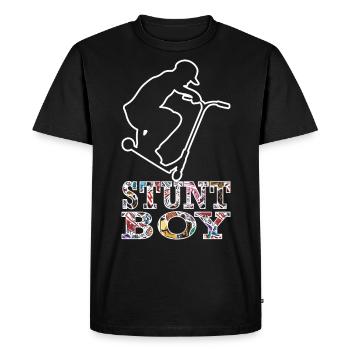 Cascade ScooterBoy Skater Garçons Tours De Trottinette - T-shirt Premium bio Homme - noir - Devant - Nico (187cm)