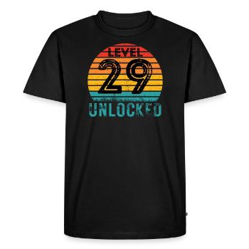 29 years - 29th birthday Level 29 Complete Design - Men's Premium Organic T-Shirt - black - Front - Nico (187cm)