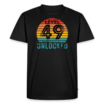 49 ans - 49e anniversaire Niveau 49 Conception complète - T-shirt Premium bio Homme - noir - Devant - Nico (187cm)