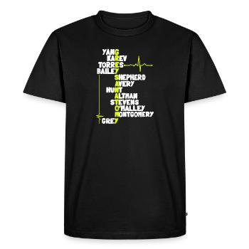Le casting d'anatomie de Gray - T-shirt Premium bio Homme - noir - Devant - Nico (187cm)